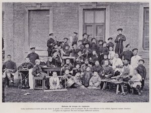 Het Russische Leger: Kinderen van het Regiment (zwart-wit foto)