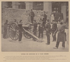 De Commune van Parijs, Verdediging van de barricades op de Place Vendome door French Photographer