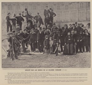 La Commune de Paris, Groep op de puinhopen van de Vendomezuil