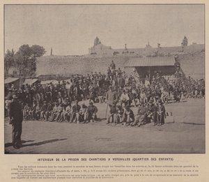 La Commune de Paris, Binnenkant van de gevangenis van Chantiers in Versailles, Kinderkwartier door French Photographer