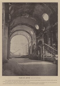 De Commune van Parijs, Paleis van Justitie, zaal van de Pas-Perdus door French Photographer
