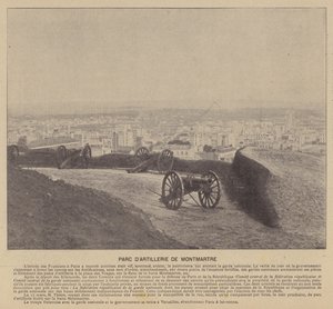 De Commune van Parijs, artilleriepark van Montmartre door French Photographer