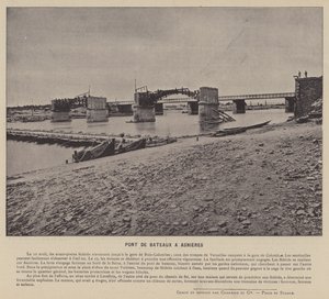 De Commune van Parijs, Pont De Bateaux in Asnieres door French Photographer