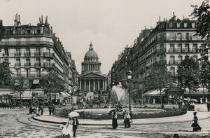 Soufflot Straat en het Pantheon door French Photographer