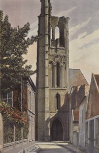 Larchant, klokkentoren van de kerk, westzijde door French Photographer