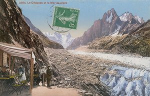 Le Chapeau en de Mer de Glace in de Alpen