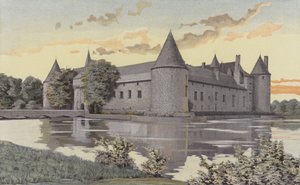 Le Plessis-Bourre, Kasteel, Zuidwestelijke Uitzicht door French Photographer