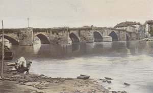 Limoges, Pont Saint-Martial, uitzicht stroomopwaarts (linkeroever van de Vienne)