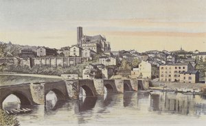 Limoges, Algemeen uitzicht, stroomopwaarts van de Pont Saint-Étienne (linkeroever van de Vienne)