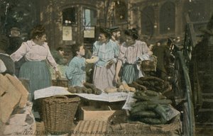 Marktkraam bij Les Halles in Parijs, Frankrijk door French Photographer
