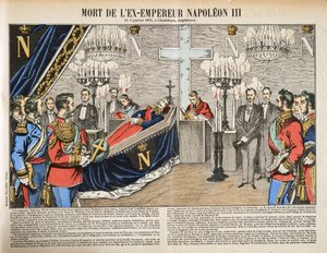 Dood van de ex-keizer Napoleon III, uit Histoire de la Troisieme Republique, Vol. I, l