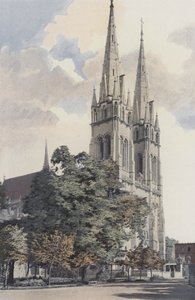Moulins, Kathedraal, Westgevel door French Photographer