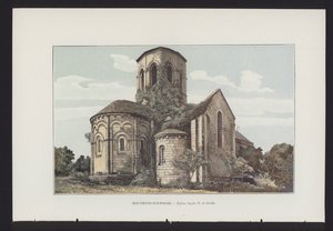 Mouthiers-sur-Boeme, Kerk, gevel N en apsis door French Photographer