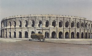 Nimes, Arena, Exterieur overzicht door French Photographer