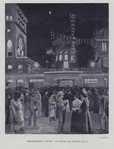 Buiten de Moulin Rouge, Montmartre, Parijs
