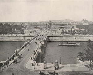 Parijs: Uitzicht op de Place de la Concorde, noordwaarts door French Photographer