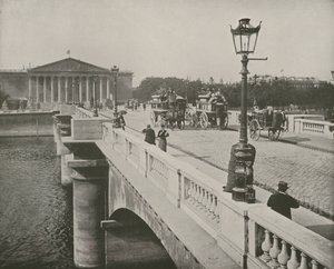 Parijs: Pont de la Concorde en Kamer van Afgevaardigden door French Photographer