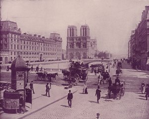Parijs: De Pont St Michel en Notre Dame door French Photographer