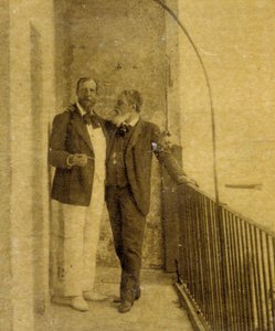 Paul Deroulede en Jean Sully Mounet in San Sebastian door French Photographer