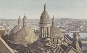 Périgueux, Kathedraal Saint-Front, koepels gezien vanaf de klokkentoren door French Photographer