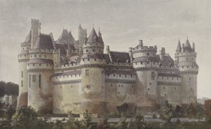 Pierrefonds, kasteel (zicht vanaf de weg naar Villers-Cotterets) door French Photographer
