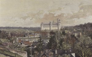 Pierrefonds, algemeen uitzicht vanaf de rots door French Photographer