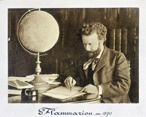Portret van Camille Flammarion (1842 - 1925), Franse astronoom - fotografie door French Photographer