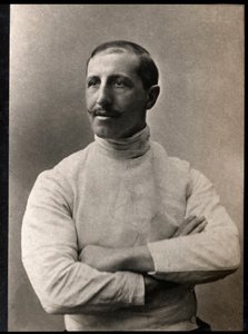 Portret van Giuseppe Pini, Italiaanse schermer