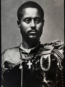 Portret van Ras Makonnen (1852-1906), generaal en gouverneur van de provincie Harar in Ethiopië door French Photographer