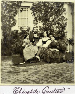 Portret van Théophile Gautier in de familie door French Photographer