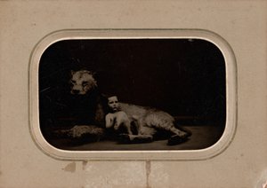 Portret van een kind,c. 1860 (foto) door French Photographer