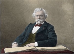 Portret van de schrijver Edmond de Goncourt (1822-1896) Foto uit de late 19e eeuw door French Photographer