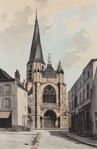 Puiseaux, Kerk, Westaanzicht door French Photographer