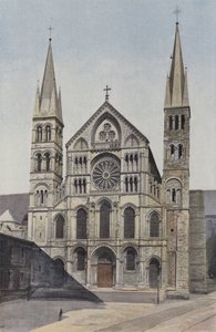 Reims, Sint-Remi kerk, Voorgevel W door French Photographer