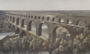 Remoulins, Romeinse brug-aquaduct, boven de Gardon
