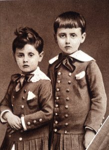 Robert en Marcel Proust als kinderen in 1877.