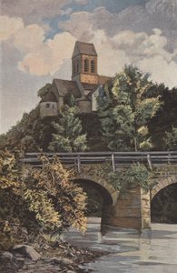 Saint-Ceneri, Kerk, Geheel N door French Photographer