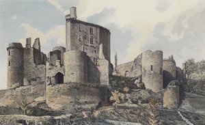 Saint-Front, Kasteel van Bonaguil, Geheel ZW door French Photographer