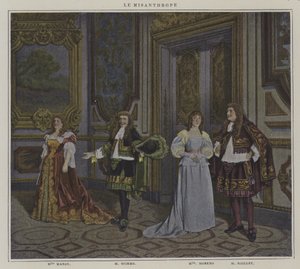 Scène uit een productie van Le Misanthrope, door Molière door French Photographer