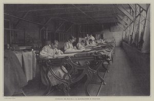 Studentenwerkplaats in de Beauvais Tapestry Manufacture, Frankrijk door French Photographer