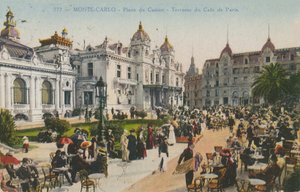 Terras van het Cafe de Paris, Place du Casino, Monte Carlo
