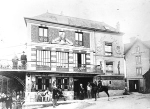 Het Hotel Fournaise in Chatou, ca. 1880 door French Photographer