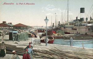 De haven, Alexandrië (kleur foto) door French Photographer