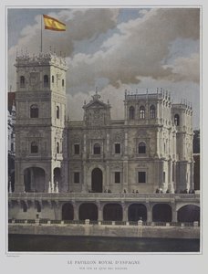 Het Spaanse paviljoen op de Exposition Universelle 1900, Parijs door French Photographer