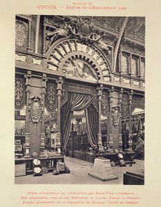 De monumentale deur van de tentoonstelling van de Verenigde Staten van Amerika, uit 