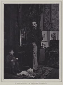 De schilder van kinderen: Franse kunstenaar Jean Geoffroy in zijn studio door French Photographer