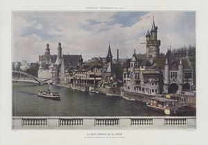 De rechteroever van de Seine tijdens de Exposition Universelle 1900, Parijs door French Photographer