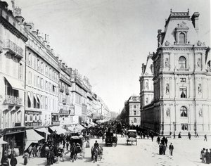 De rue de Rivoli en het nieuwe stadhuis, ca. 1882