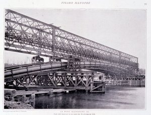 De werken van de brug Alexander III tot 15/12/1898 - in 