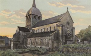 Til-Châtel, Kerk, Geheel NW door French Photographer